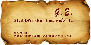 Glattfelder Emanuéla névjegykártya